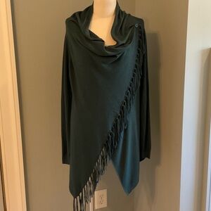 Lovestitch Dark Green Fringe Wrap